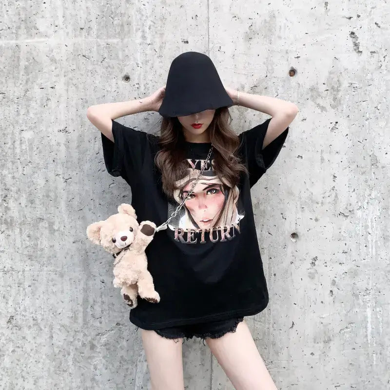 Short Sleeve T-Shirt for Women featuring a trendy design and relaxed fit, perfect for summer style.