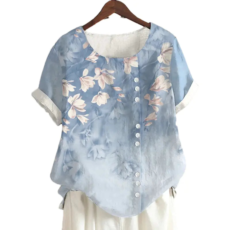 Summer Vintage Cotton Linen Loose T-Shirt