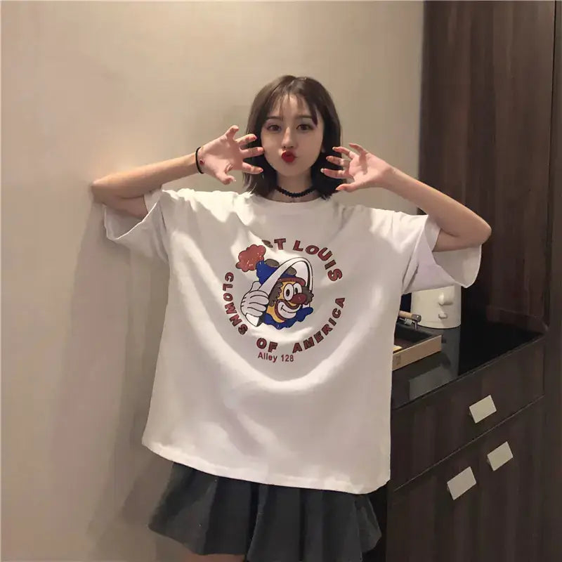 Short Sleeve T-Shirt For Women's featuring a fun design, perfect for casual outfits and relaxed days.