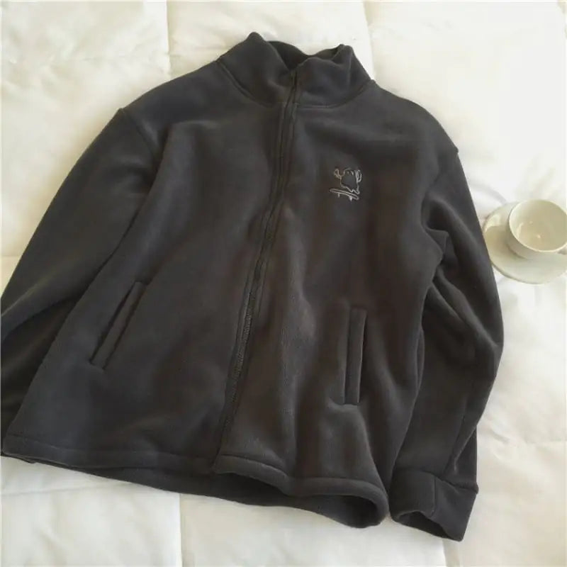 Turtleneck Zipper Sweatshirt Cardigan