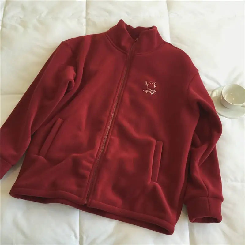 Turtleneck Zipper Sweatshirt Cardigan
