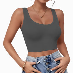 Crop Tops for Women U Neck