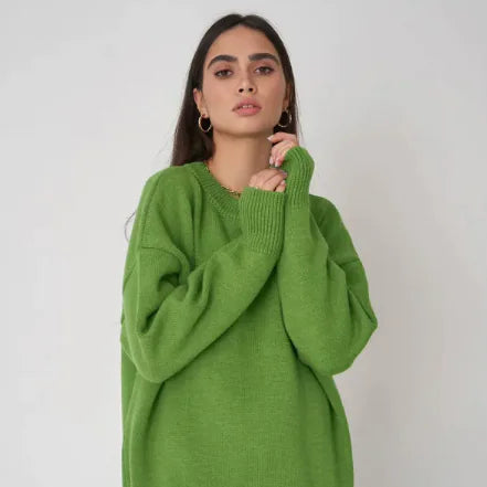 Loose Crew Neck Sweatshirt for Women