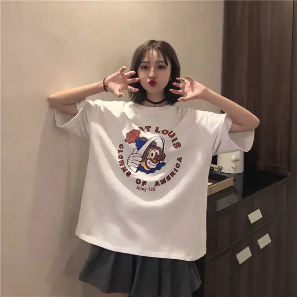 Short Sleeve T-Shirt For Women's featuring a fun graphic design and relaxed fit, perfect for casual outfits.