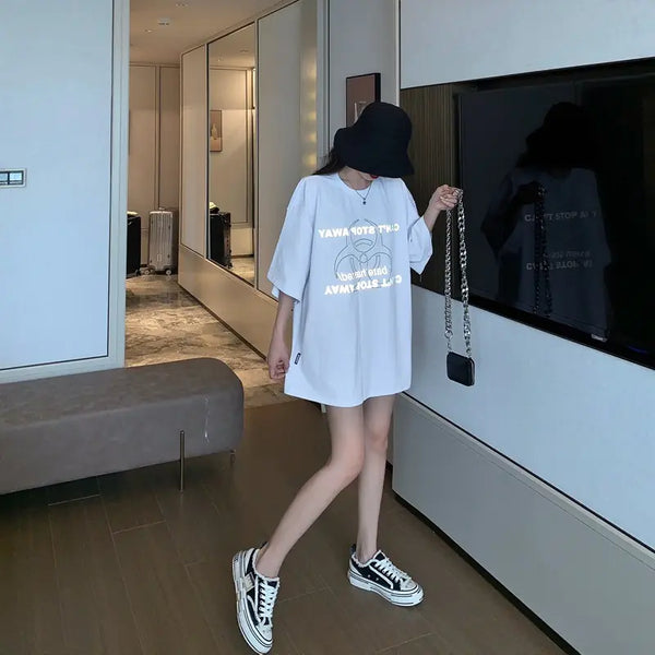 Summer Vintage Style White T-Shirt