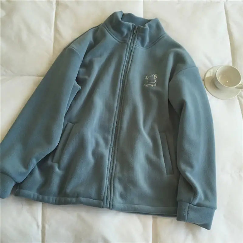Turtleneck Zipper Sweatshirt Cardigan