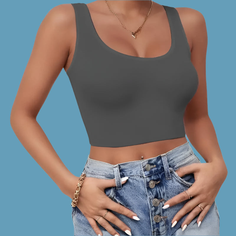 Crop Tops for Women U Neck