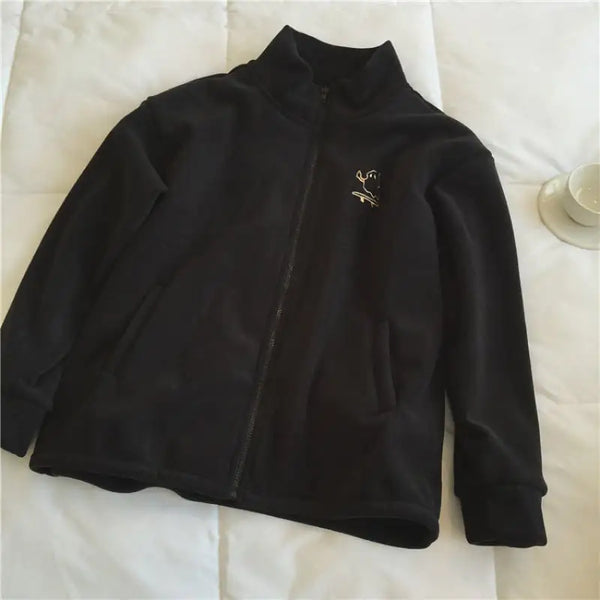 Turtleneck Zipper Sweatshirt Cardigan