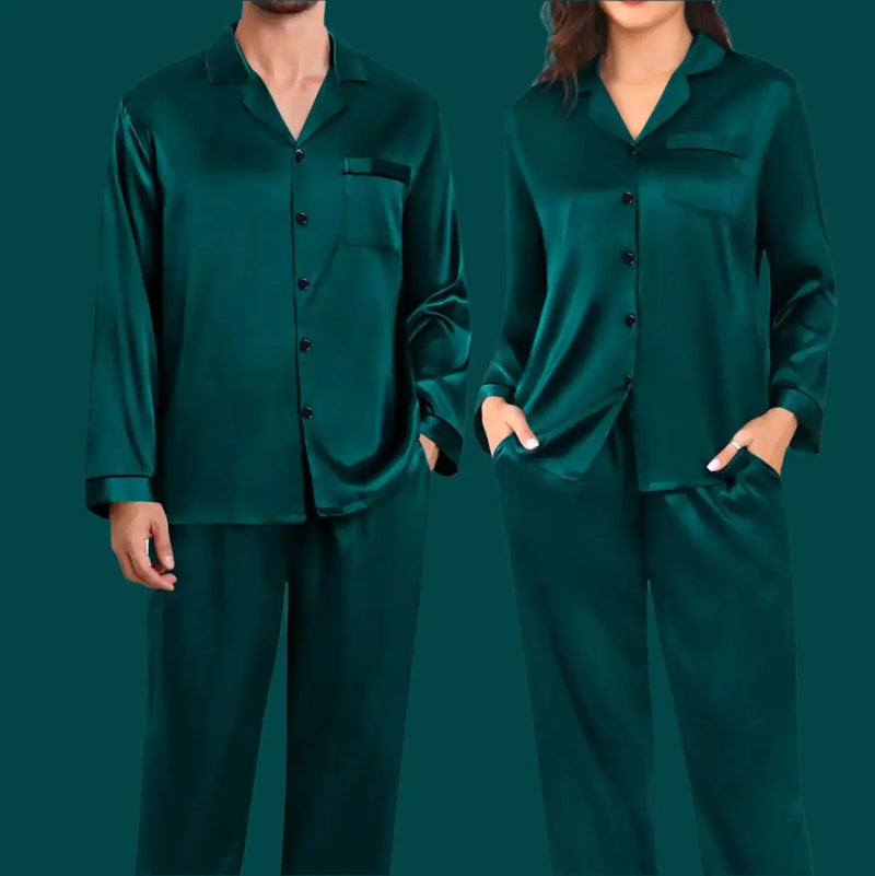 SWOMOG Women Pajamas Long Sleeve featuring a soft satin fabric, lightweight design for ultimate comfort.