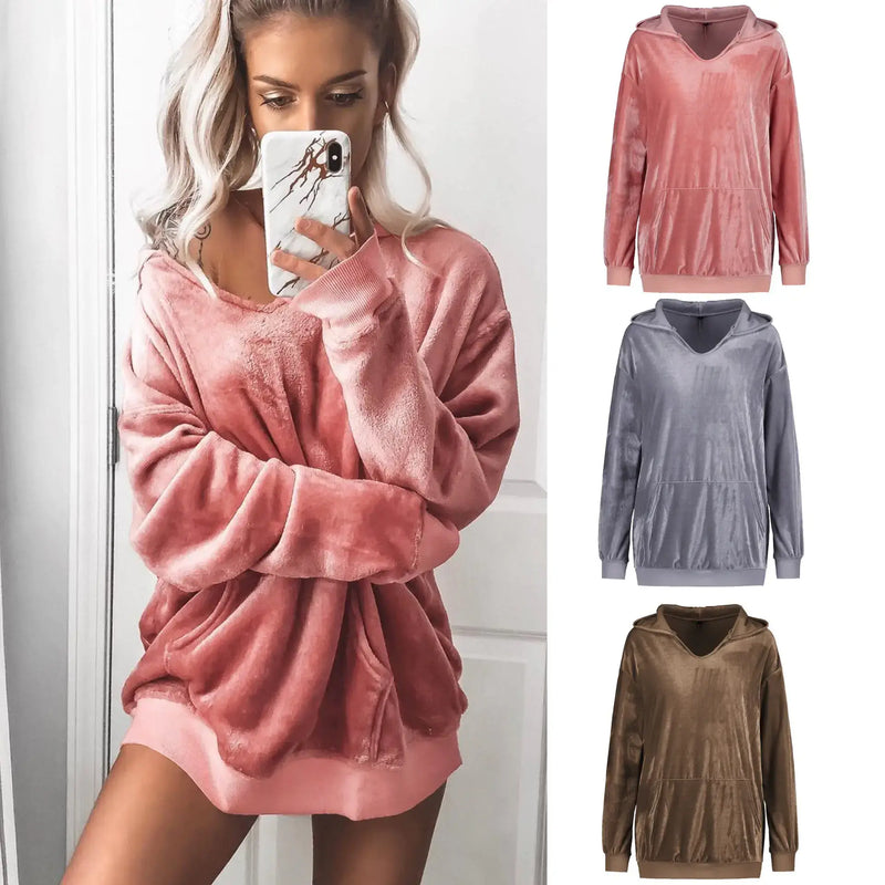 Trendy Fleece Comfort Top showcasing stylish models wearing various colors of cozy fleece tops.